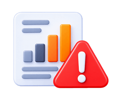 Inconsistent results reporting document with warning alert