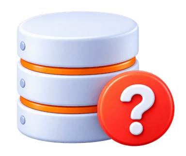 Scattered data database with question mark