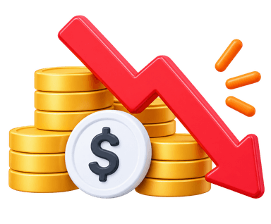 Wasted ad spend and inefficient budget allocation illustration
