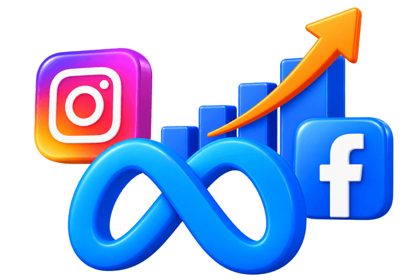 Meta Ads dashboard with Facebook and Instagram targeting metrics