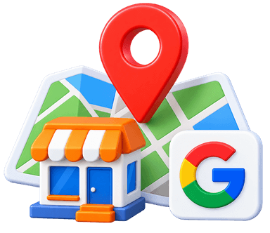 Weak local search visibility and pin drop indicator