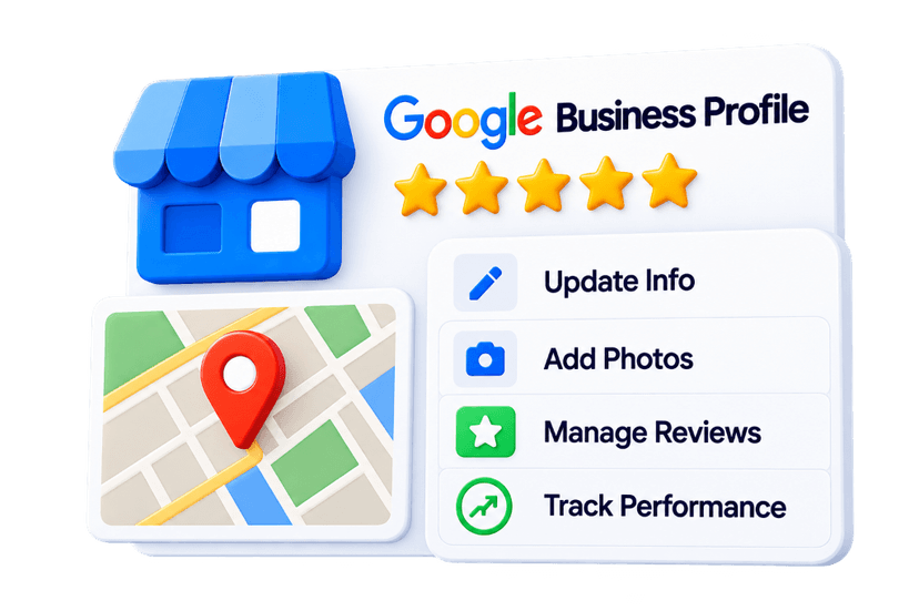 Google Business Profile 3D storefront and verification shield