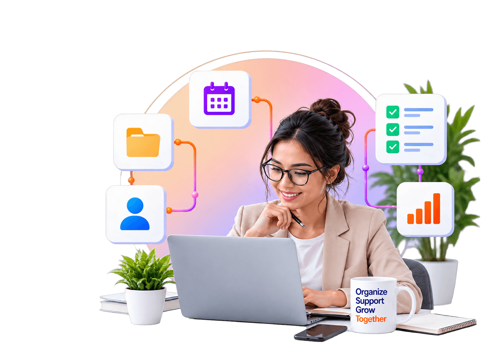 Executive virtual assistants managing calendars, documentation, and back-office operations