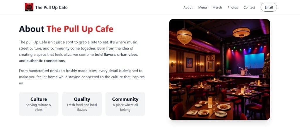 The Pull Up Cafe project preview