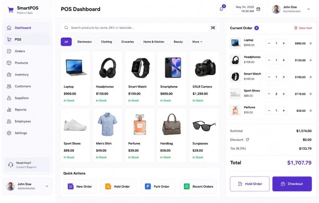 SmartPOS – Point of Sale System project preview