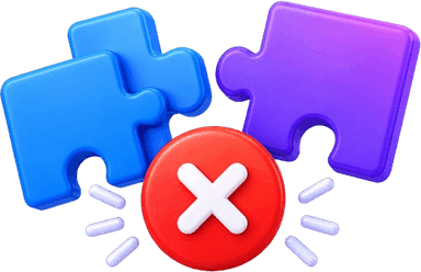 Integration Challenges with puzzle pieces and error cross