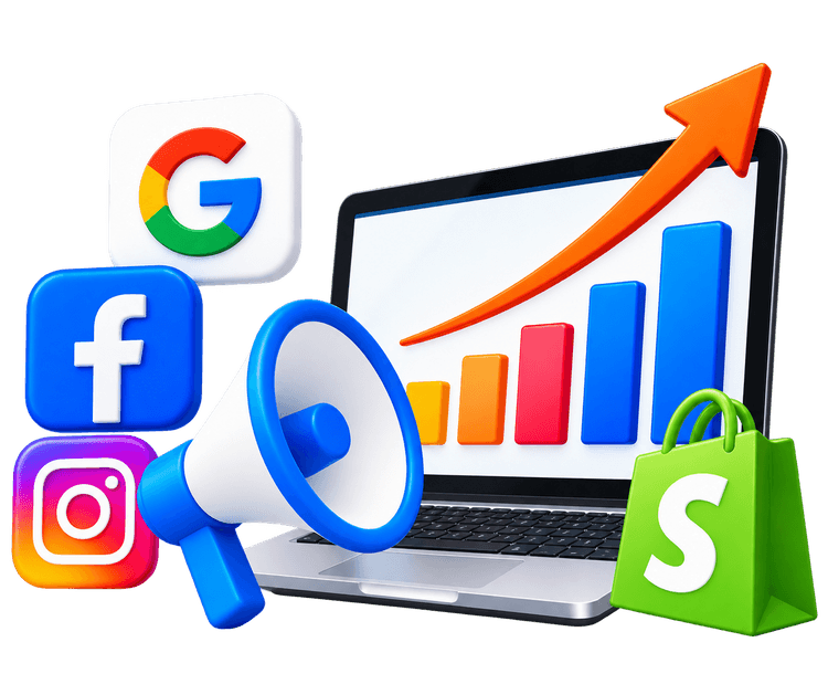 eCommerce marketing with Google, Facebook, Instagram and Shopify