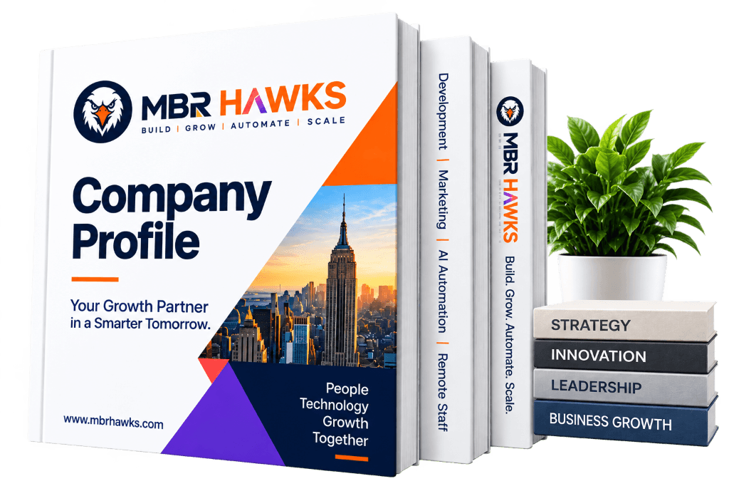 MBR Hawks Company Profile 3D Brochure Mockup