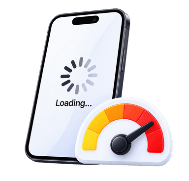 Poor mobile app performance and speed gauge