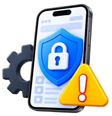 Security and OS maintenance shield with phone
