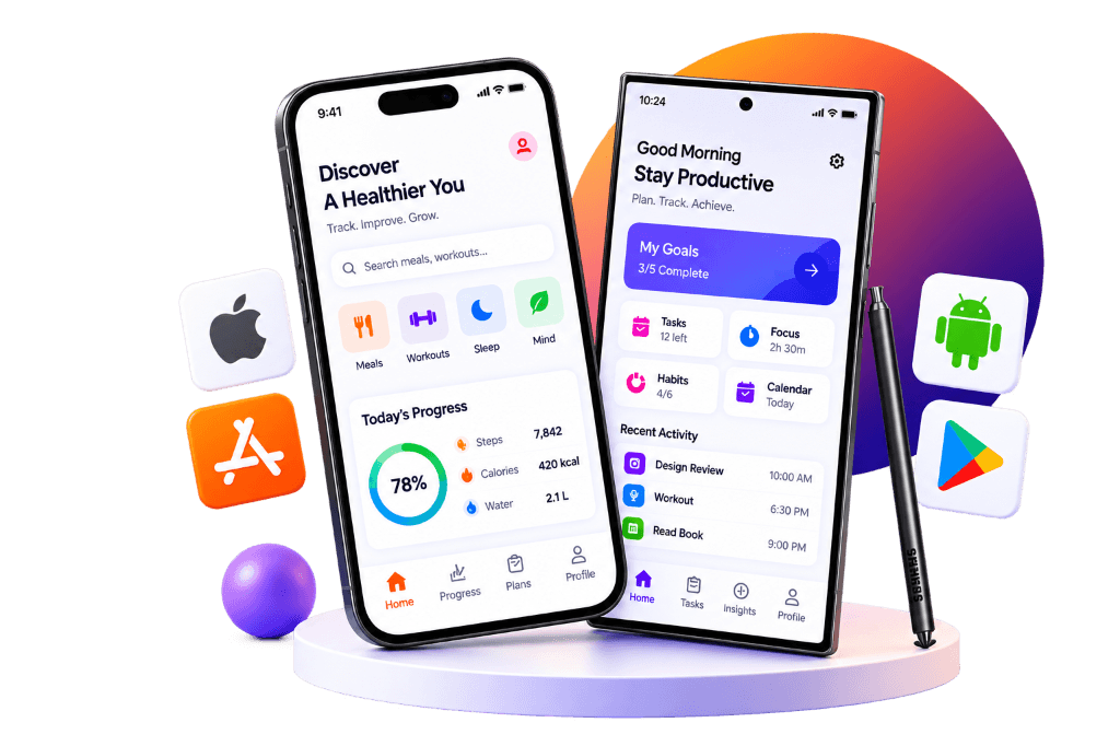 Mobile applications displayed on modern smartphones