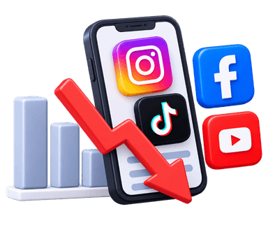 Inconsistent social media results illustration