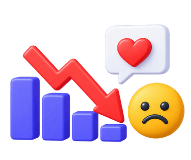 Low social media engagement graphic