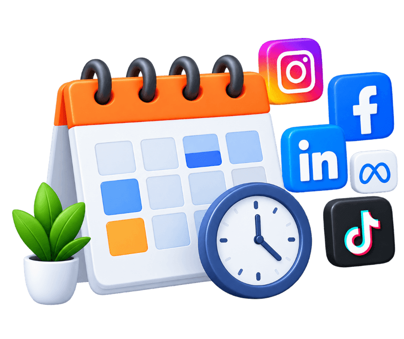 Multi-platform content calendar planning and automated scheduling