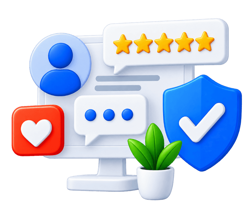 Brand reputation monitoring with review and feedback management