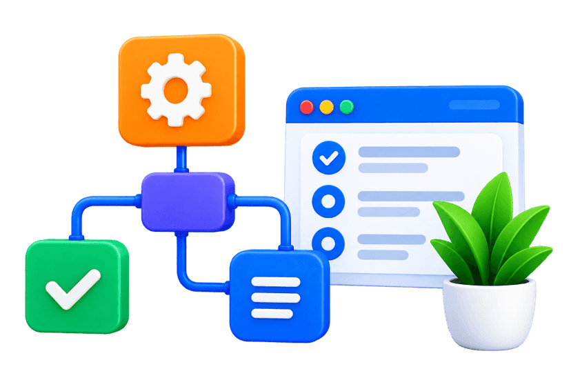 Business Automation flowchart node system
