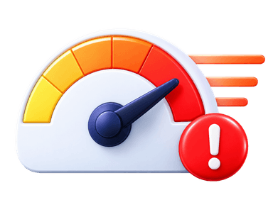 Slow performance 3D gauge indicator