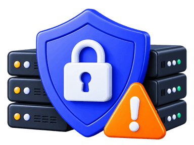 Performance and security blue shield with server rack